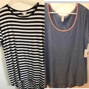 LLR L classic tee and M blk/wht Irma